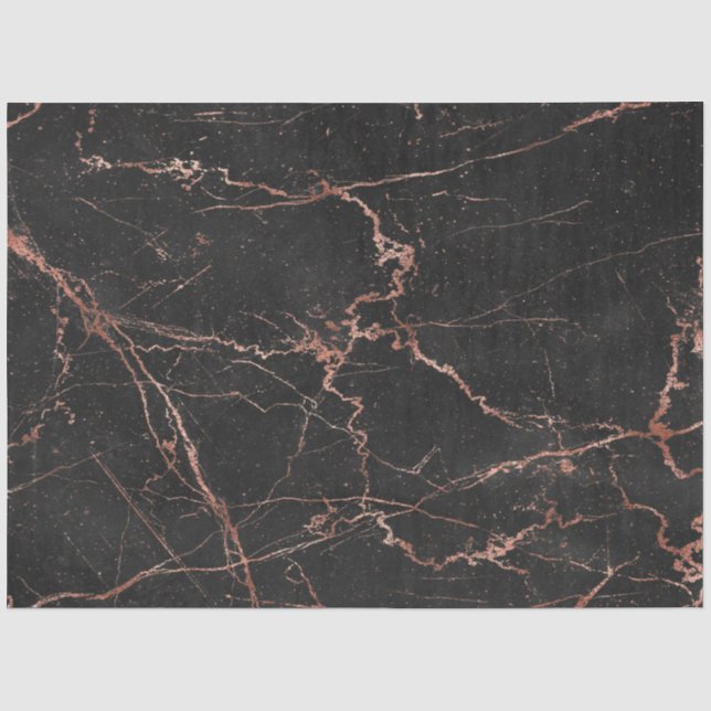 Papier Mousseline Marbre tendance rose noir moderne (Recto)