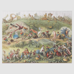 Papier Mousseline Marche triomphale de l'Elfe Roi, Fées, Goblins