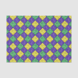 Papier Mousseline Mardi Gras Harlequin Motif du carnaval de Diamond