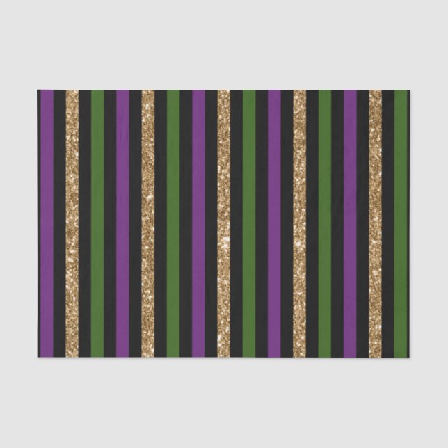 Papier Mousseline Mardi Gras Verticale Lignes Parties scintillant do (Recto)