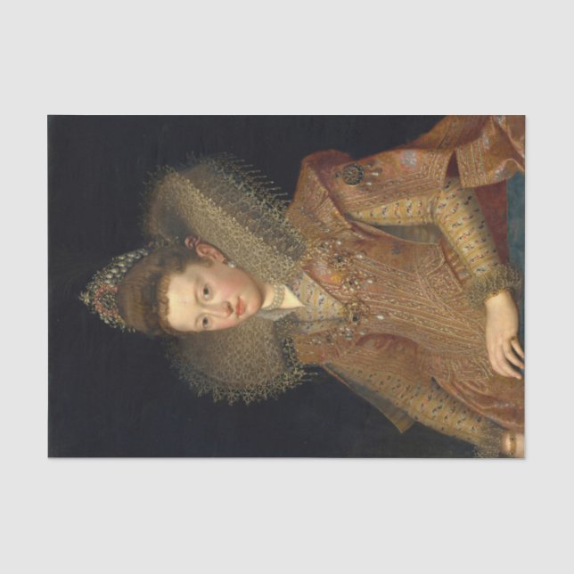 Papier Mousseline Margherita Gonzaga Princesse de Mantoue par Pourbu (Recto)
