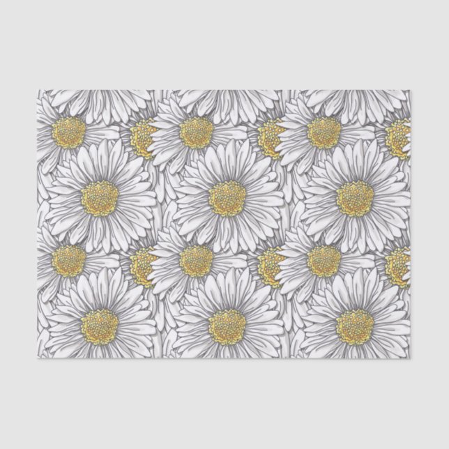 Papier Mousseline Marguerites (Recto)