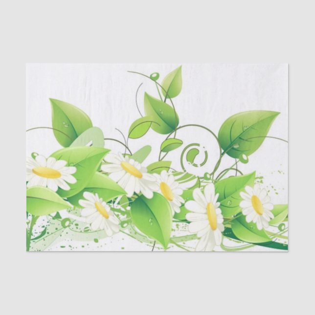 Papier Mousseline Marguerites (Recto)