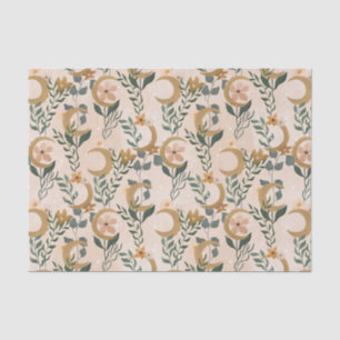 Papier Mousseline Mariage Bohème Champêtre Lune Rose Tendue