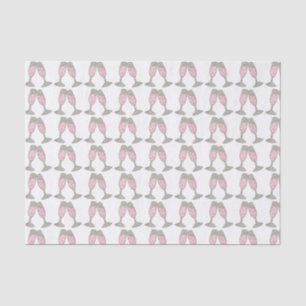 Papier Mousseline Mariage Champagne rose Fête des mariées cadeau Tis