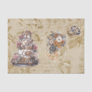 Papier Mousseline Mariage de découpage vintage Steampunk