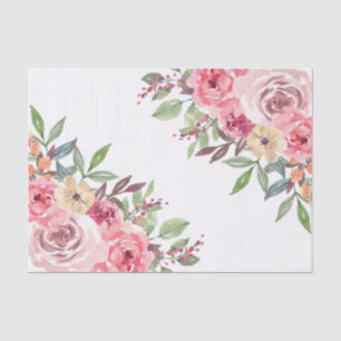 Papier Mousseline Mariage Floral Moderne
