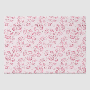 Papier Mousseline Mariage Floral Pailleté Rose Tendré Romantique