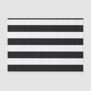 Papier Mousseline Mariage Moderne en Noir et Blanc à Rayures