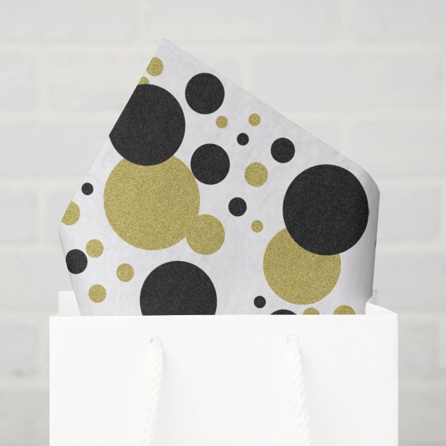 Papier Mousseline Mariage pailleté Gatsby points de fête (Sac cadeau)