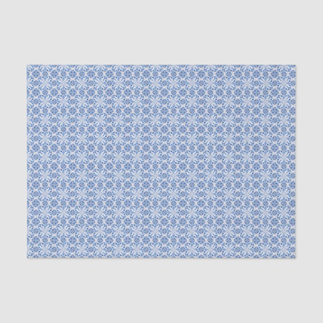 Papier Mousseline Mariage portugais carreaux méditerranéens de douch (Recto)