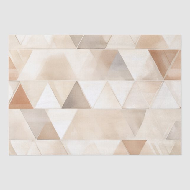 Papier Mousseline Mariage triangles de crème de plage (Recto)
