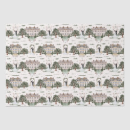 Papier Mousseline Marié à l'aquarelle et mariée pour douche de nupti