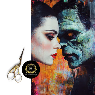 Papier Mousseline Mariée de Frankenstein à la Saint Valentin