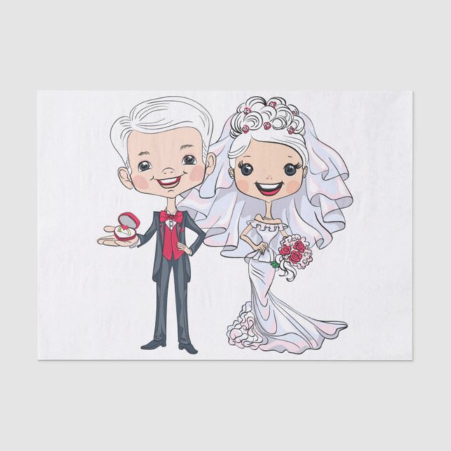 Papier Mousseline Mariée et salle (Recto)