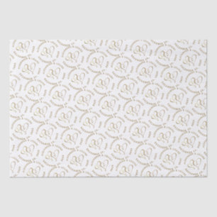 Papier Mousseline Mariée Marié Date de Mariage Cœur Doré en Relief