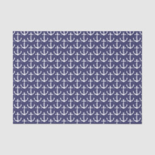 Papier Mousseline Marine Aweigh d'Ancres nautiques