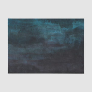 Papier Mousseline Marine bleu et Turquoise Aquarelle moderne Mariage