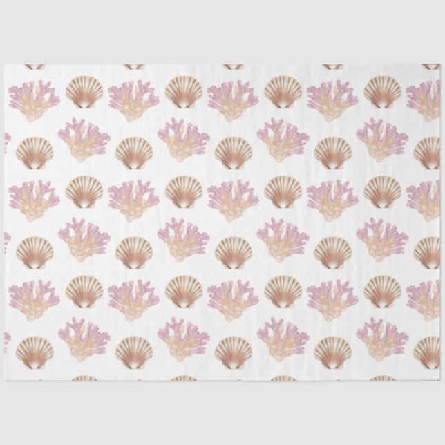 Papier Mousseline Marine Life Series Design 12 Tissu Paper (Recto)