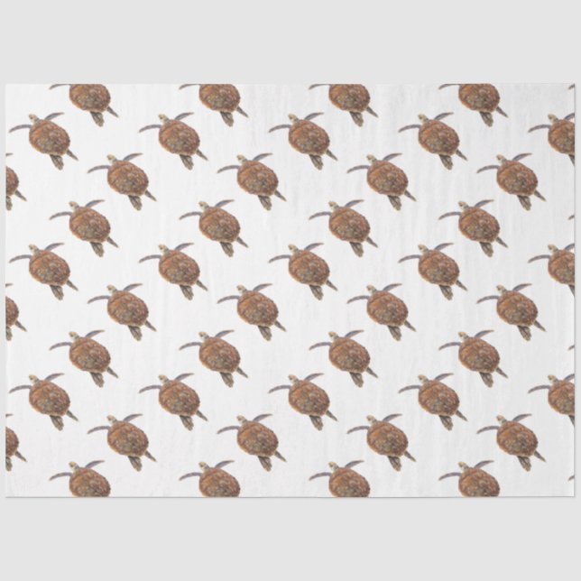 Papier Mousseline Marine Life Series Design 14 Tissu Paper (Recto)