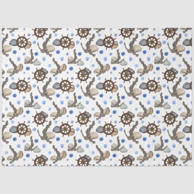 Papier Mousseline Marine Life Series Design 17 Tissu Paper (Recto)