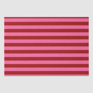 Papier Mousseline Maroon Rouge rose rayures Design