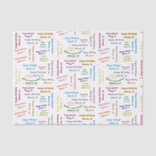 Papier Mousseline Mars, 15 Anniversaire Tissue Paper