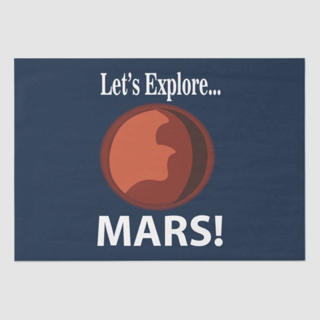 Papier Mousseline Mars Explorons Mars (Recto)
