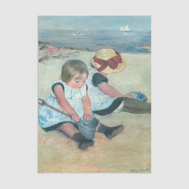 Papier Mousseline Mary Cassatt - Enfants jouant sur la plage (Créateur téléchargé)