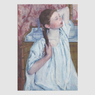 Papier Mousseline Mary Cassatt - Girl Arrange ses cheveux