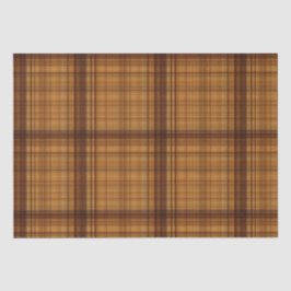 Papier Mousseline Masculine Browns Plaid Motif