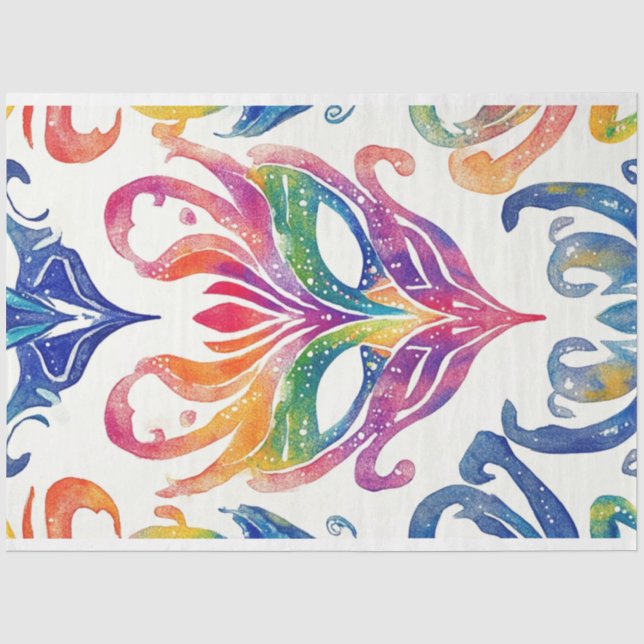 Papier Mousseline Masque Mardi Gras Découpage (Recto)