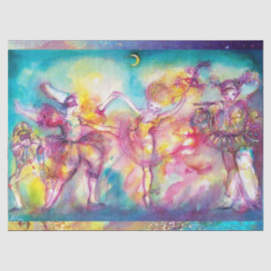 Papier Mousseline MASQUERADE, Mardi Gras Masques, Danse, Musique