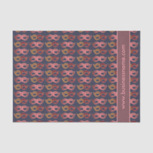 Papier Mousseline Masques de Bourgogne Masquerade Masques Motif Text