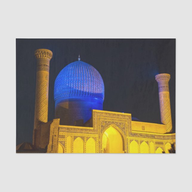 Papier Mousseline Mausoleum of Amir Timur - Samarkand, Uzbekistan (Recto)