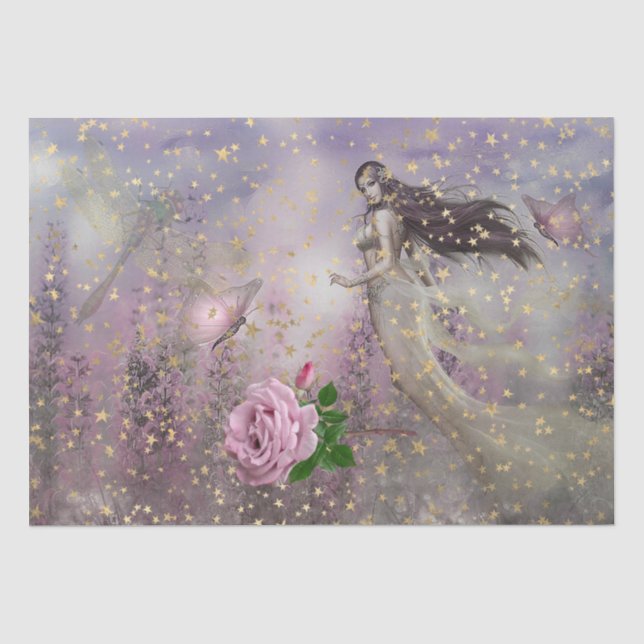 Papier Mousseline Mauve Rose sur Imaginaire Arrière - plan (Recto)