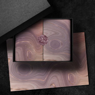 Papier Mousseline Mauve Strata Dusty Rose et Rose Gold Agate