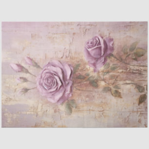 Papier Mousseline Mauve violet vintage style baroque rose anglais