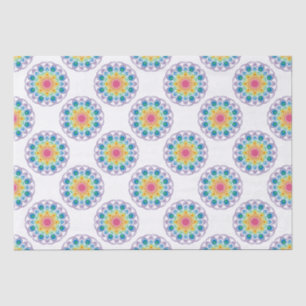 Papier Mousseline Maximaliste Arc-en-ciel Fontaine Florale Potte Poi