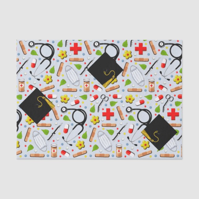 Papier Mousseline Médecin Diplôme Cadeau Papier Tissu (Recto)