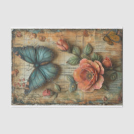 Papier Mousseline Média mixte rose et papillon