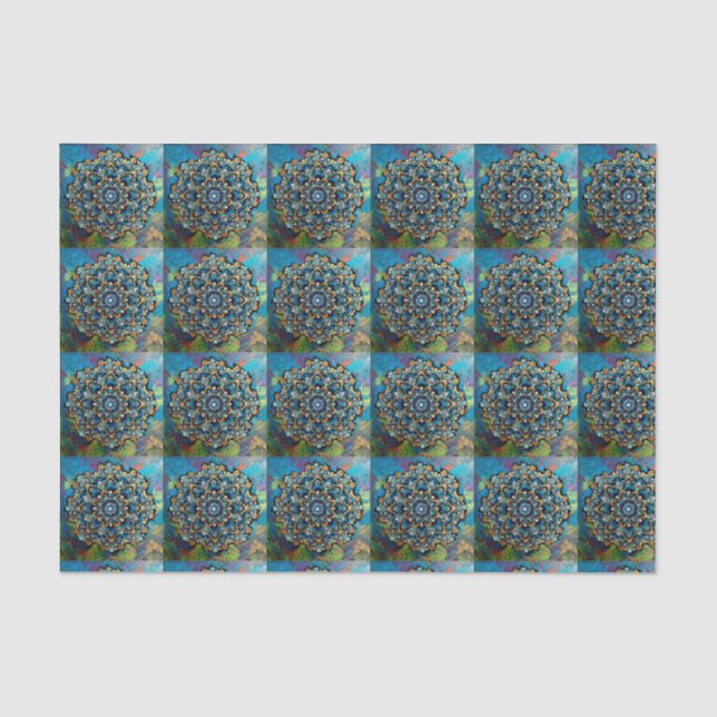 Papier Mousseline Méditation Mandala Tissue Paper (Recto)