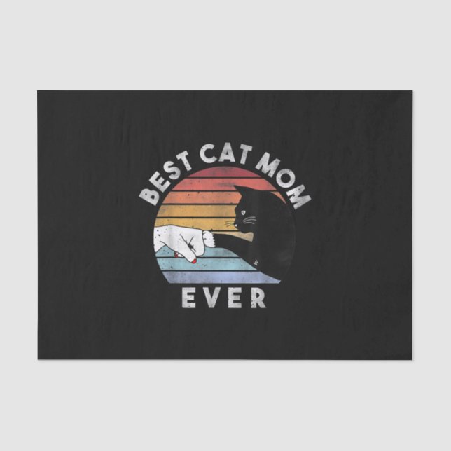 Papier Mousseline Meilleur Cadeau Pour Chat Lover | Cadeaux de chats (Recto)