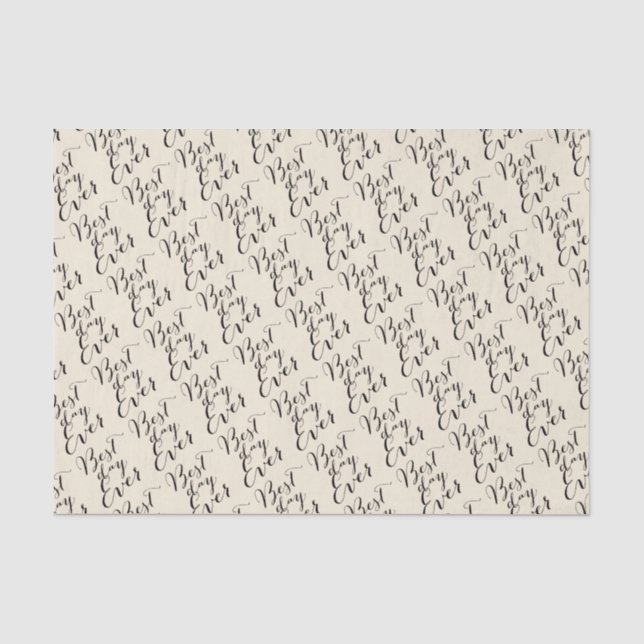 Papier Mousseline Meilleur Jour Jamais Chic Script Calligraphie Papi (Recto)