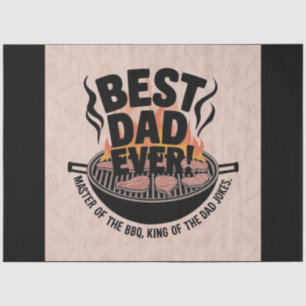 Papier Mousseline Meilleur papa jamais design barbecue - King of the