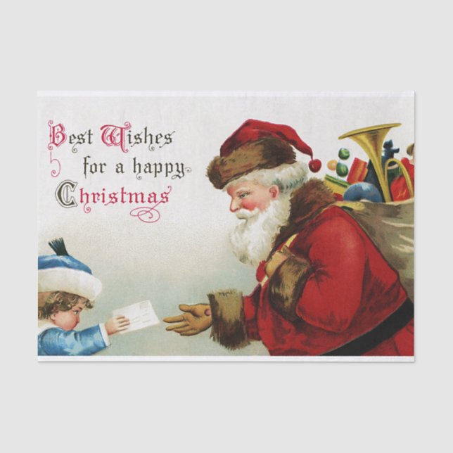 Papier Mousseline Meilleurs voeux pour un Joyeux Noël ! (Recto)