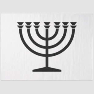 Papier Mousseline Menorah juive (symbole du judaïsme)
