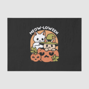 Papier Mousseline Meow-Loween - Festive Halloween Conception de chat