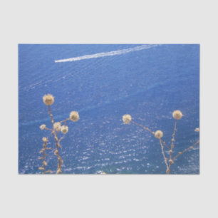 Papier Mousseline Mer bleue grecque