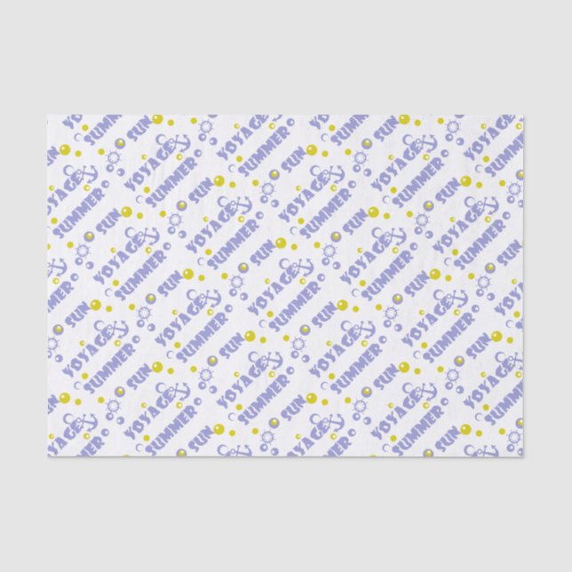 Papier Mousseline Mer, Voyage, été, soleil (Recto)